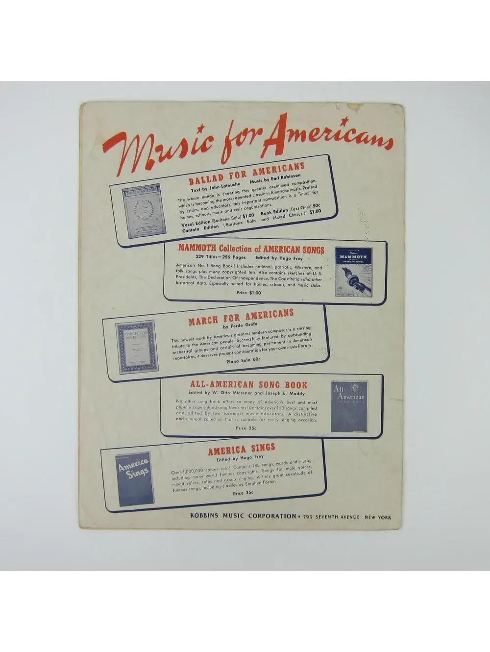 Sheet Music Marching Along Together Pola Steininger Barry Wood WW2 Vintage 1942